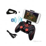 Manette De Jeu BLUETOOTH POUR TÉLÉPHONE ANDROÏDE - Noir Et Rouge