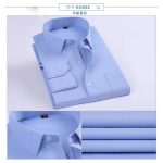 Chemise – Vêtements De Cérémonie Bureau Travail – Bleu-Ciel