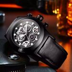 Montre De Luxe Marque Or Date Quartz Montre-Bracelet Étanche Horloge En Cuir Sport Montres Relogio Masculino