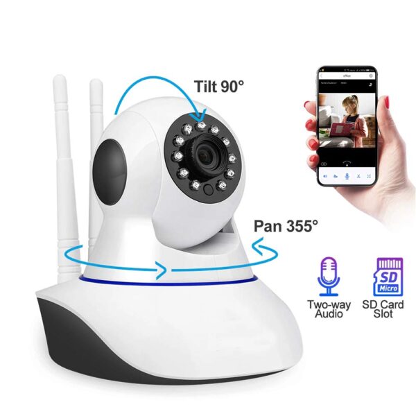 Caméra WIFI 1080P ONVIF P2P IP de sécurité sans fil IR avec vision nocturne HD de nuit – Image 4