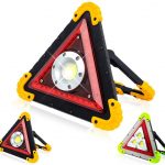 Portable lampe d'inondation COB travail lumière Triangle avertissement lumière SOS projecteur d'urgence avertissement feu de signalisation lampadaire A1 W837