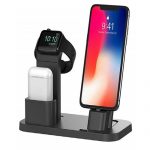 Chargeur A Induction Rapide Pour iPhone 8, X, XS, XR, XS MAX - 4 En 1 - Noir