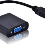 HDMI vers VGA 1080P HDMI mâle vers VGA femelle Convertisseur vidéo Câble pour PC portable Projecteurs HDTV et autres périphériques avec entrée HDMI