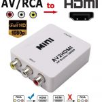 Mini AV vers HDMI Convertisseur vidéo AV2HDMI RCA AV HDMI Adaptateur CVBS à HDMI pour HDTV TV PS3 PS4 PC DVD Projecteur Xbox