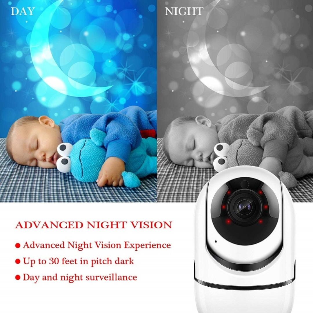 HD 1080P Cloud sans Fil IP Camera Intelligent Auto Tracking Surveillance de Sécurité Domestique Caméra WiFi EU Plug Blanc – Image 7