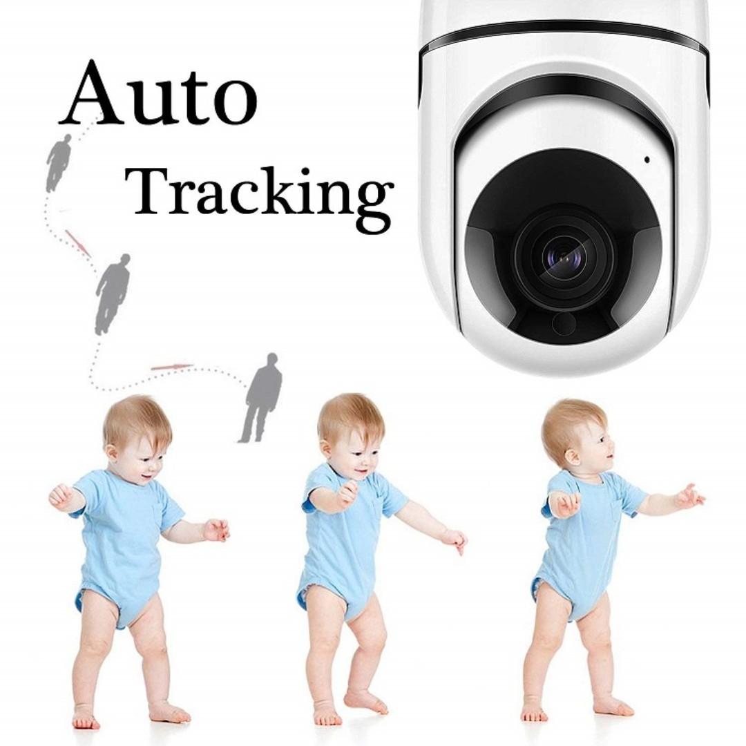 HD 1080P Cloud sans Fil IP Camera Intelligent Auto Tracking Surveillance de Sécurité Domestique Caméra WiFi EU Plug Blanc – Image 5