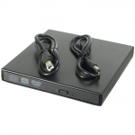 Pour Samsung Asus Dell HP Ultrabook USB 2.0 lecteur DVD externe 8X lecteur Combo DVD-rom 24X CD-R lecteur optique mince noir