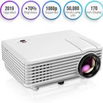 Vidéos Projecteur, Full HD Home Cinéma LED Projecteur 1080P, Compatible HDMI AV TV VGA USB Rétroprojecteur, Convient pour Jeu de Divertissement Partie Portable Multimédia Projecteur
