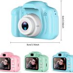 Appareil photo numérique 2,0 pouces pour enfants, double caméra, 8 mégapixels, vidéo Full HD 1920X1080P, prendre des photos 3264X2448