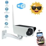Caméra de sécurité autonome WiFi 1080 P a panneau Solaire étanche IP 66 avec Vision Nocturne détection de Mouvement pour iOS Androïde à l'extérieur