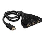 Commutateur HDMI 3D 1080p HD Audio et vidéo pour Samsung TV / Chromecast Stick / Fire TV /// HD-DVD / Xbox 360 (Roku 3 en 1