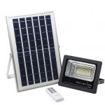 Projecteur LED Solaire 40W, Lampe Solaire Extérieur 4000K, Lumière Solaire 48 LEDs, Eclairage Solaire Plus Brillante 1250 LM, IP66