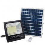 Projecteur LED Solaire 100W, Lampe Solaire Extérieur 4000K, Spot Solaire 180 LEDs, Eclairage Solaire Plus Brillante 5000 LM, IP66