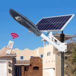 Lampe Solaire Extérieur,Étanche IP65 LED Réverbère Lumière De Sécurité avec Détecteur De Mouvement  Pôle De Montage pour Jardin,Mur Extérieur 50W