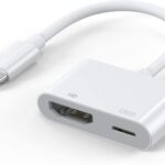 Adaptateur Apple Lightning vers AV numérique [Certifié Apple MFi] Écran de synchronisation HDMI 4K Convertisseur AV audio numérique + Port de chargement pour iPhone / iPad Convertisseur HDMI 1080P pour HDTV / Projecteur / Moniteur-Prise en charge Tous iOS