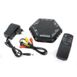 Commutateur AV à 4 ports S-Vidéo Jeu Audio Vidéo Sélecteur de boîte RCA Splitter + Remot e