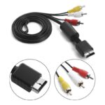 Cable Audio Vidéo AV RCA TV Noir pour Sony PS1 PSX PS2 PS3 et Slim