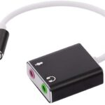 Carte son externe Type-C avec prise casque 3,5 mm et prise microphone pour téléphone portable PC