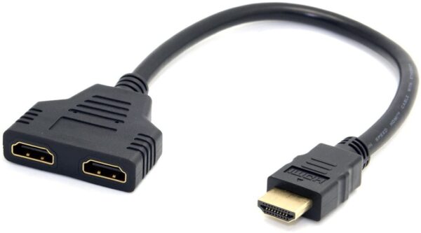 HDMI 1 mâle vers Double HDMI 2 femelle Y adaptateur de câble de répartiteur LCD LED HD TV