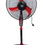 Ventilateur sur pied 3 vitesses, Ventilation puissante, Oscillation automatique, Hauteur réglable