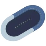 Tapis de sol antidérapant, accessoire de salle de bain doux, côté baignoire, pour porte, absorbant