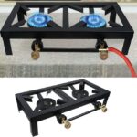 Réchaud de camping portable à double brûleur