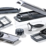 Coupe-légumes avec Grilles de découpe + Poussoir, Rabot, Eplucheur | dés, bâtonnets, tranches