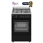 Cuisinière à Gaz 4 Feux - ROCH - 50 x 50- Full Option-(RGC-50G4-G(B)