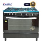 Cuisinière à Gaz FIABTEC - Full option - FT-F900-SS430-BLACK - 5 Feux - 60 x 90 cm - Grand four