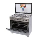 Cuisinière GOODWIN - Allumage électrique - 5 feux - 60 x 90 cm - Dessus inox - Grand four - Origine européenne