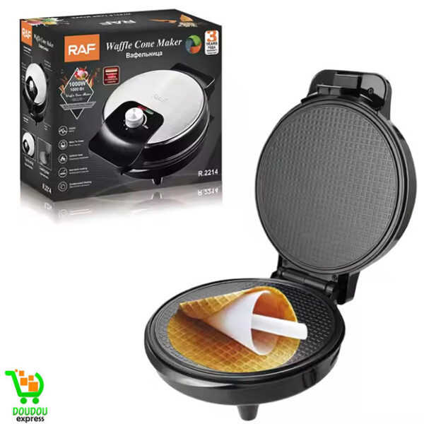 Machines à gaufres et couque 1000W électrique Egg Roll Maker Croustillant Omelette Moule Double Face Chauffage