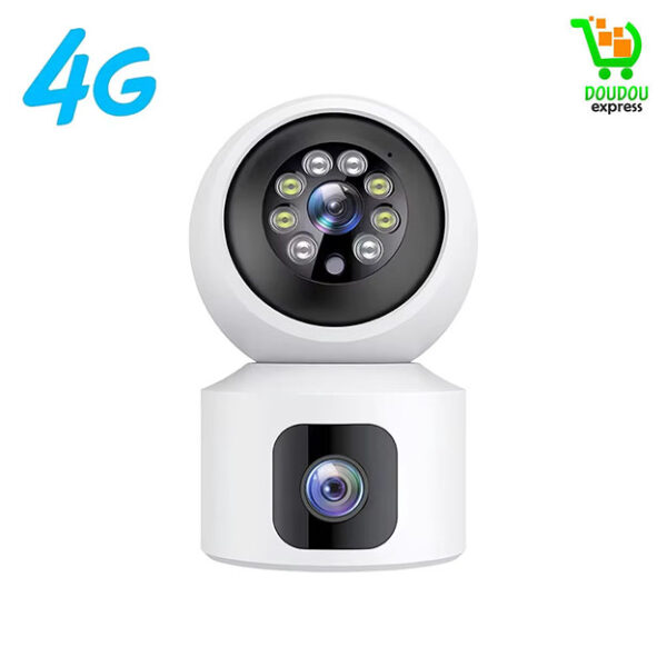 V380 4MP Caméra d'intérieur 4g à double objectif PTZ Wifi Caméra PTZ à double objectif bullet Outdoor Waterproof cctv