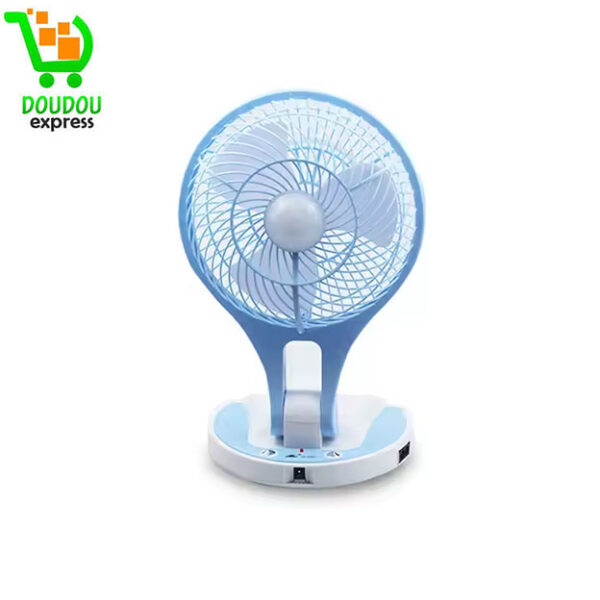 Ventilateur de table rechargeable sans fil avec lumière LED – Image 3