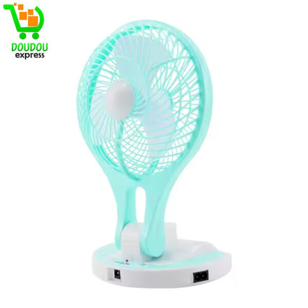 Ventilateur de table rechargeable sans fil avec lumière LED – Image 2