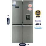 Réfrigérateur Américain - FIABTEC - No Frost - FTTL-620459 - 459 litres - Avec distributeur d'eau - Acier inoxydable titane