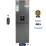 Réfrigérateur combiné - FIABTEC - FTTL-277269 - 269 litres - Avec distributeur d'eau - Inox