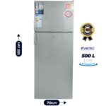 Réfrigérateur double battant - FIABTEC - FTTL-457500 - 500 Litres - Acier Inoxydable