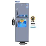 Réfrigérateur double battant - OSCAR - 350 Litres - OSC 350SS - Classe climatique ST/T - Gris