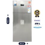 Réfrigérateur double battant - FIABTEC - No Frost - FTTL-643575 - 575 litres - Avec distributeur d'eau - Acier inoxydable