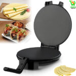 Crêpière Roti Électrique de Cuisine, Tortilla Chapati Antiadhésive 1400W, avec Indicateur LED, Faire Chapati/Tortilla