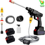 Nettoyeur haute pression portable avec 2 buses, 2 batteries-110 V