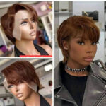 Perruque synthétique coupe Pixie courte pour femmes