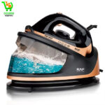 Fer à repasser à vapeur avec chaudière CeraGlide avec bouton pour coup de vapeur, 3 réglages de température, 1,2 L, 2600 W, Champagne et noir