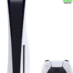 Console Sony PlayStation 5 avec manette sans fil version CD, blanche et noire