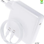 Chargeur USB c 67w pour Mac Book Pro 13/14 / 15/16 Pouces, Mac Book Air 2020/2019 / 2018, Compatible avec iPad Pro 12,9/11 Pouces, câble de Charge USB C...