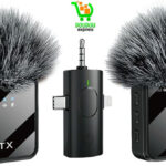 Microphone cravate sans fil 3 en 1 pour iPhone et Android avec suppression du bruit pour interview, podcast vidéo