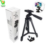 Trépied 3120a intelligent en aluminium réglable portable et pliable pour appareil photo avec support de clip mobile, trépied de voyage réglable en 4 sections (pieds en aluminium)