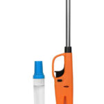 Briquet de cuisine à gaz rechargeable avec flamme réglable