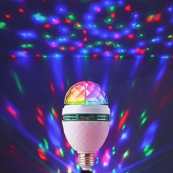 Ampoule LED à Changement de Couleur Rotatif E27, Ampoule Disco RVB à Lumière Stroboscopique Multicolore pour Fête, Club, Bar, Scène – Image 4