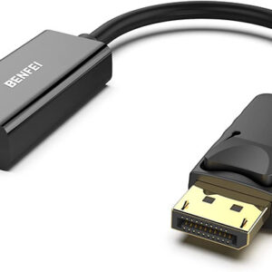 Adaptateur DisplayPort vers HDMI - Convertisseur Vidéo DP 1.2 vers HDMI 1080p - Câble DP vers HDMI pour Moniteur/Écran - Câble Passif DP à HDMI...